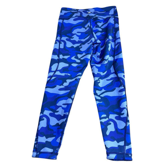 Vineyard Vines Reversible Athletic Leggings Sz Small Blue Whales Camouflage - Picture 5 of 9
